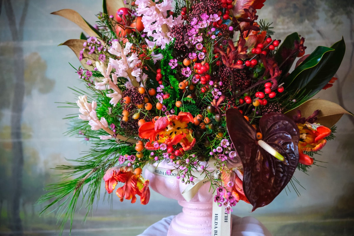 Copa Medici con flores naturales · L