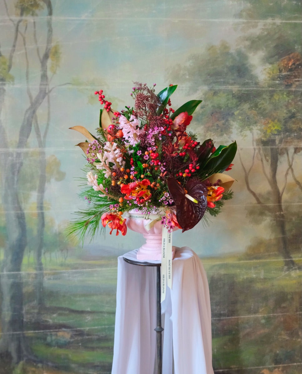 Copa Medici con flores naturales · L