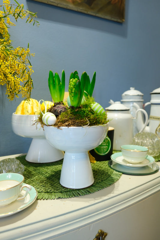 Copa Portofino con bulbos y huevos de pascua