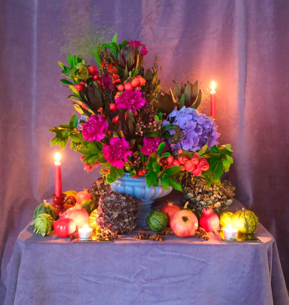 Copa Medici con flores naturales · M