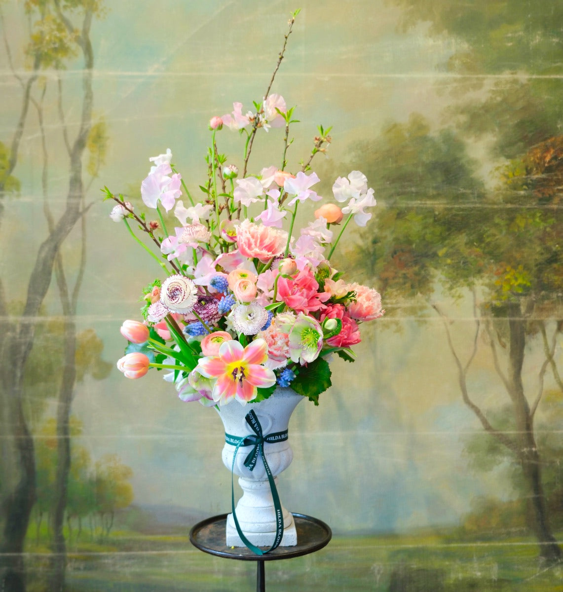 Copa Medici con flores naturales · M