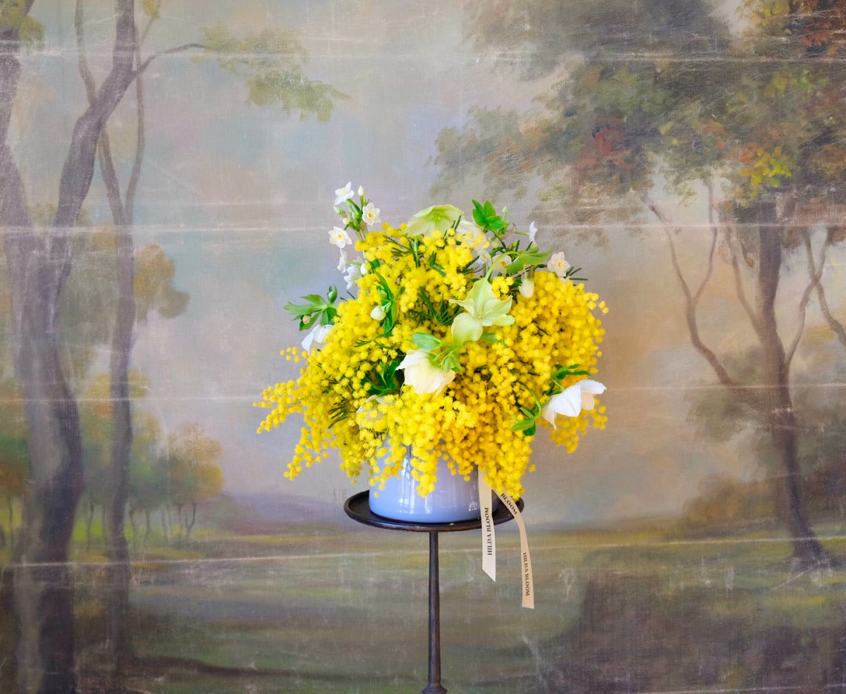 Jarra con mimosas · S