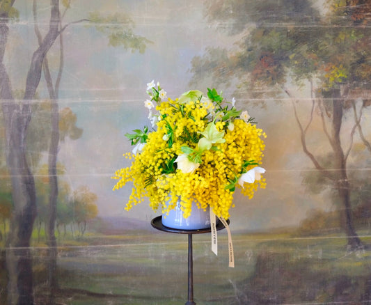 Jarra con mimosas · S