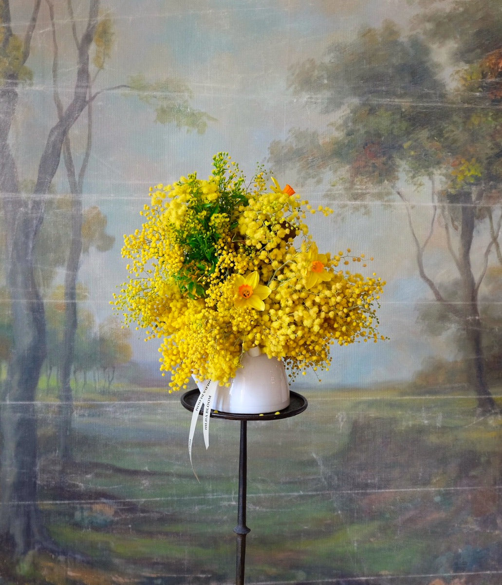 Jarra con mimosas · S