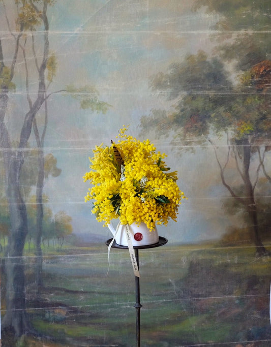 Jarra con mimosas · S